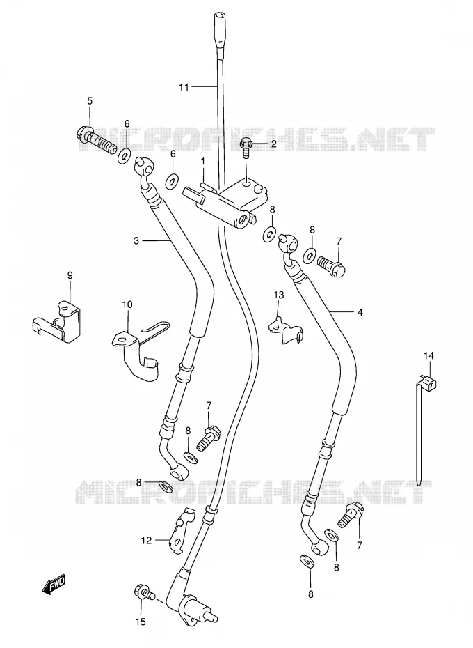 DURITE DE FREIN AVANT (GSF1200SAV) Suzuki MOTO 1200 BANDIT 2000  GSF1200SY(E28)