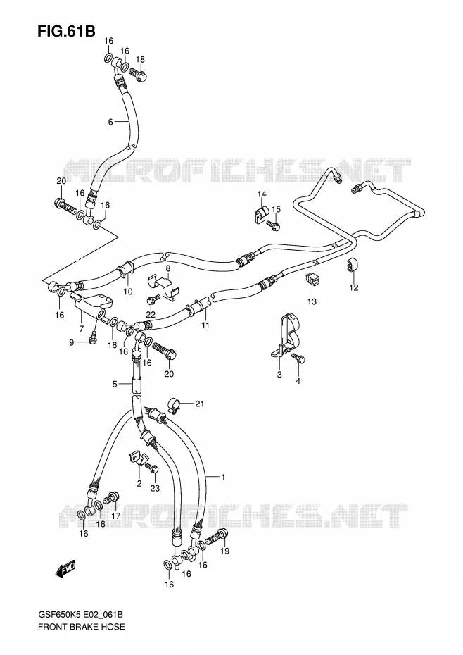 DURITE DE FREIN AVANT (GSF650SAK5/SUAK5/SAK6/SUAK6) Suzuki MOTO 650 BANDIT 2006  GSF650SUK6(E2)