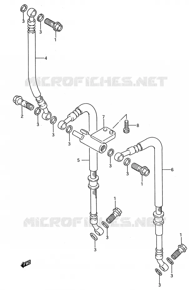 DURITE DE FREIN AVANT (MODELE N/P) Suzuki MOTO 750 GSX-R 1994  GSX-R750WR(E28)