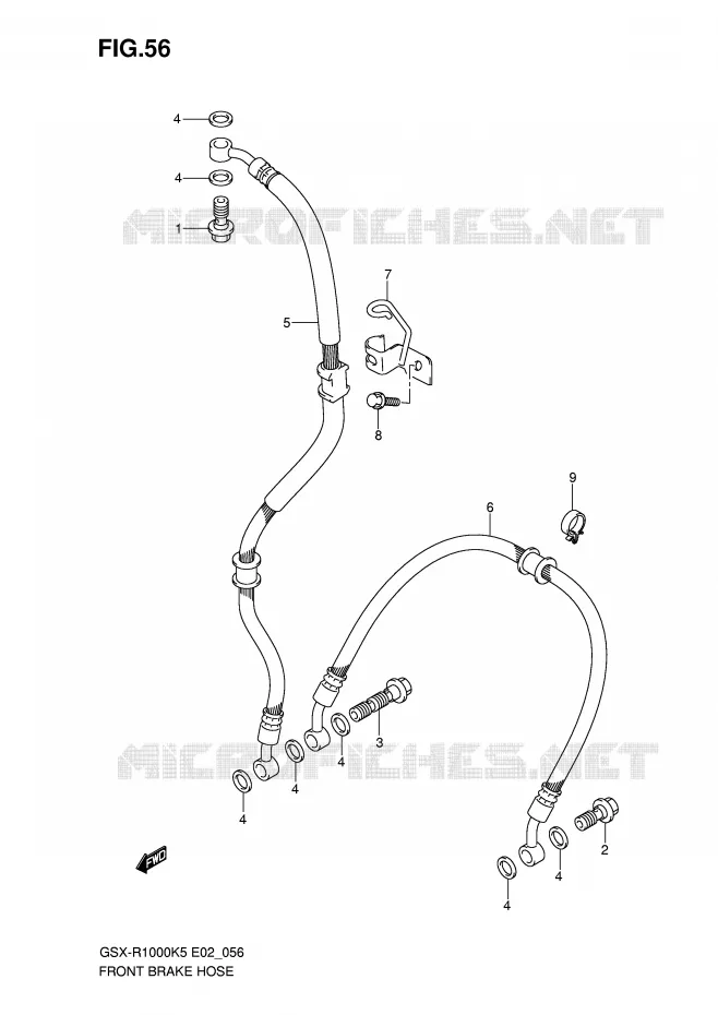 DURITE DE FREIN AVANT Suzuki MOTO 1000 GSX-R 2005  GSX-R1000U2K5(E2)