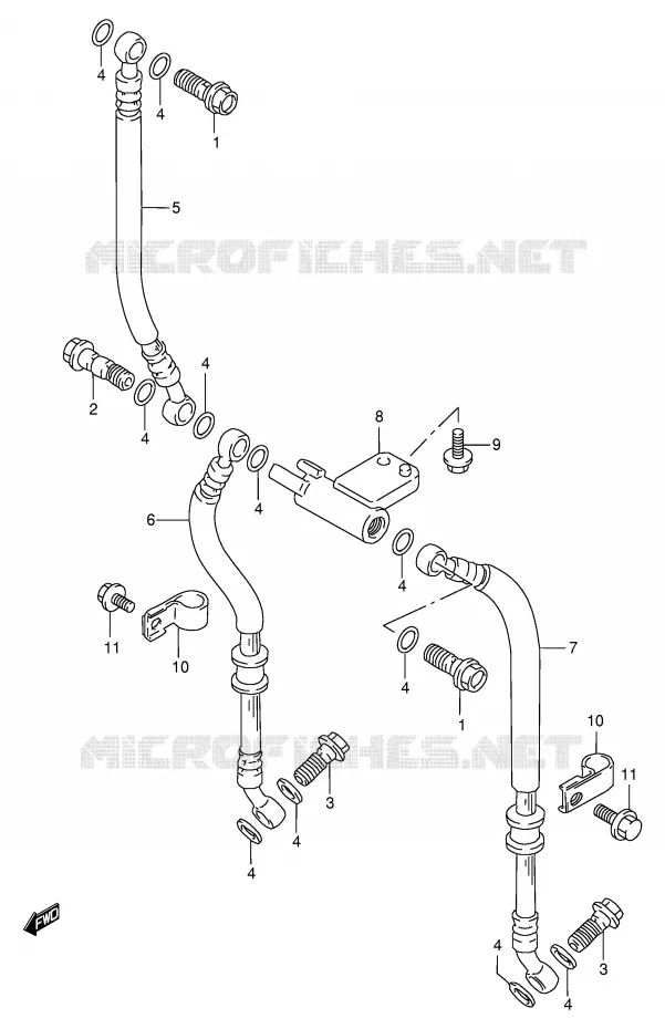 DURITE DE FREIN AVANT Suzuki MOTO 600 BANDIT 1998  GSF600W/GSF600SW/GSF600UW/GSF600SUW