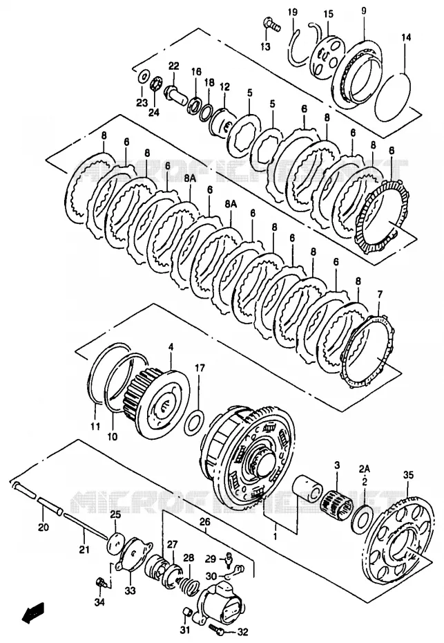 EMBRAYAGE Suzuki MOTO 1200 BANDIT 1999  GSF1200X/GSF1200SX/GSF1200SAX