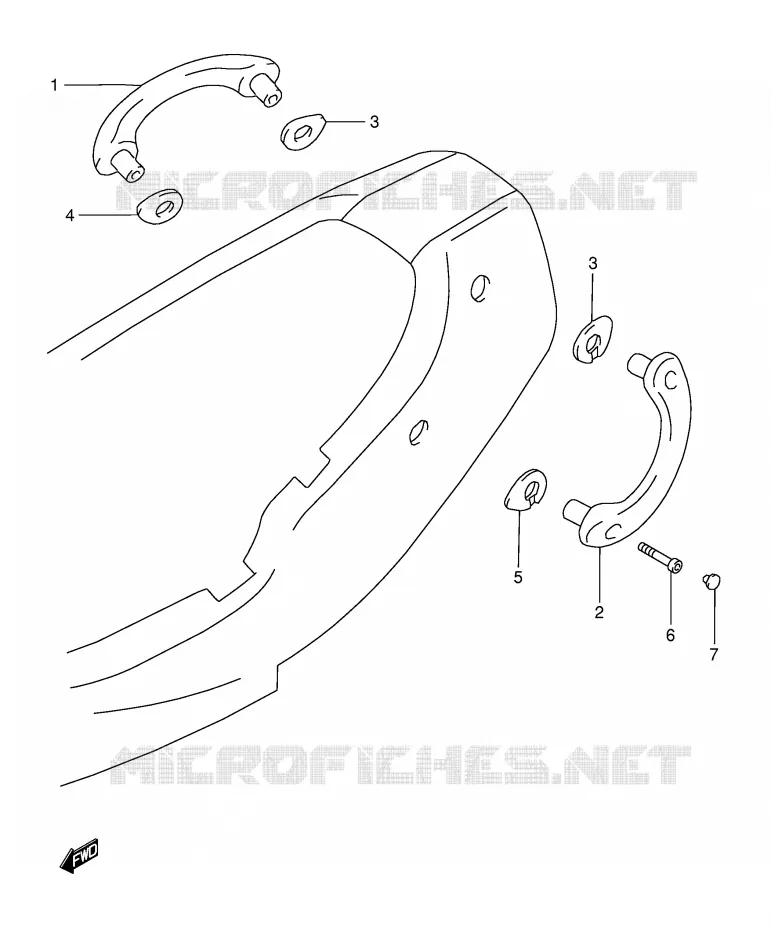ENSEMBLE LEVIER - COMMODO DROIT Suzuki MOTO 1200 BANDIT 2000  GSF1200SY(E28)