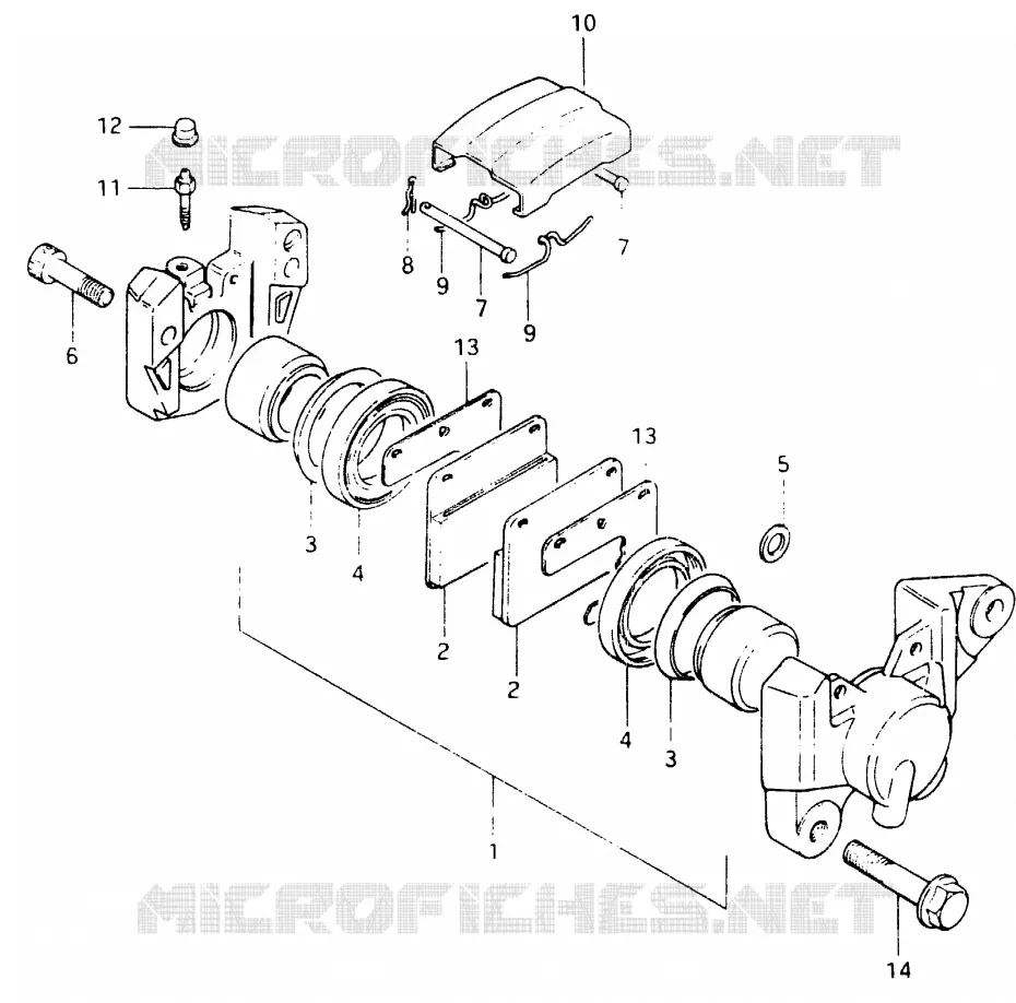 ETRIER DE FREIN ARRIERE (E2) Suzuki MOTO 400 GSX 1983  GSX400FD