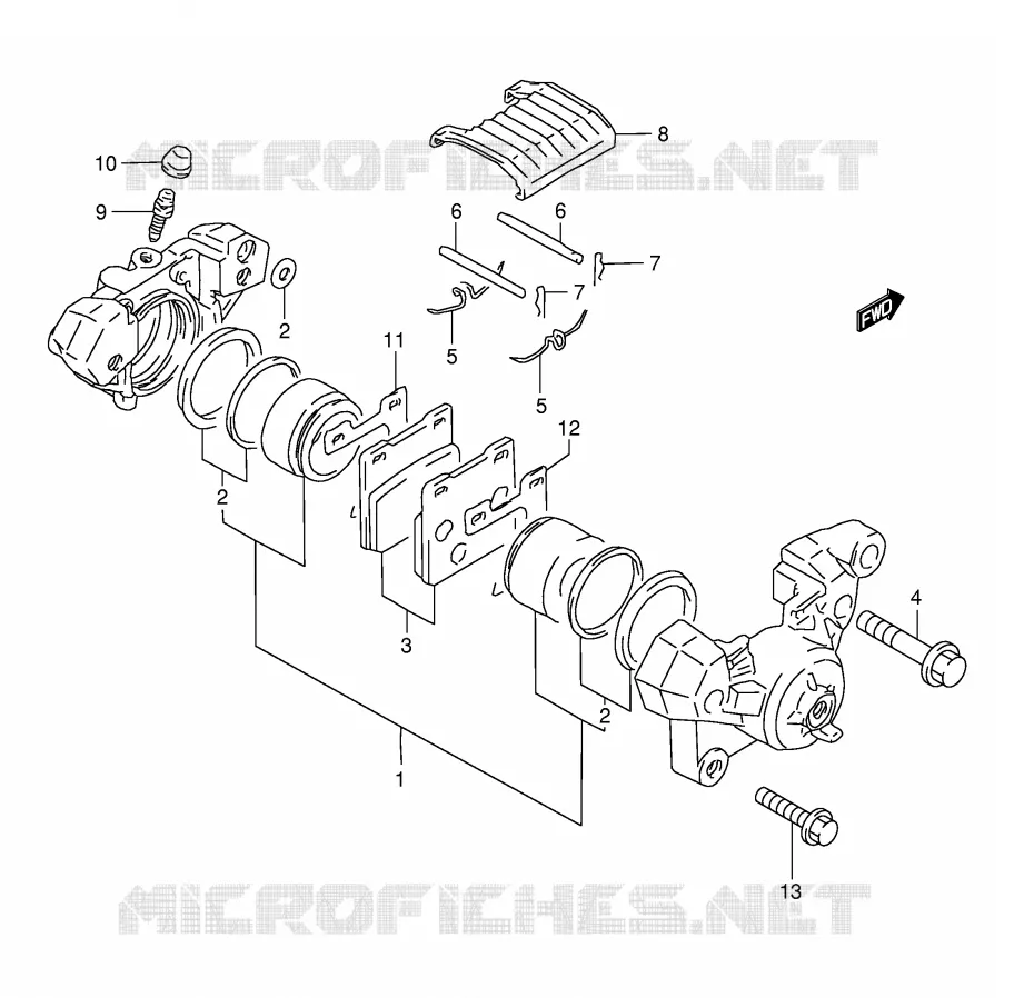 ETRIER DE FREIN ARRIERE (GSF1200SAV) Suzuki MOTO 1200 BANDIT 1997  GSF1200SAV(E28)