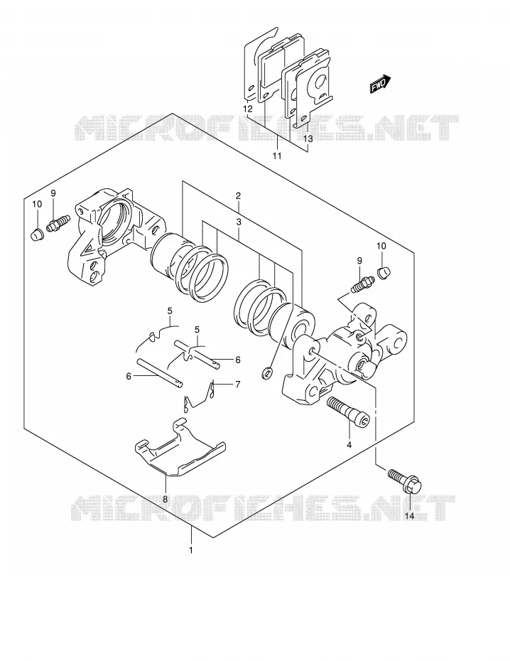 ETRIER DE FREIN ARRIERE Suzuki MOTO 600 BANDIT 2000  GSF600SY(E2)