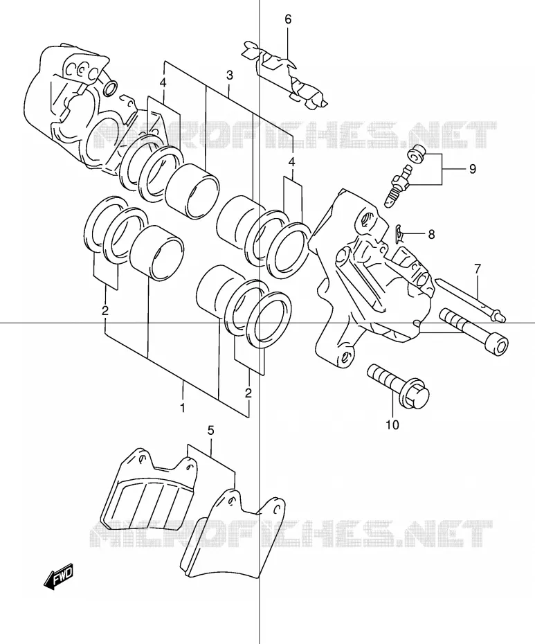 ETRIER DE FREIN AVANT Suzuki MOTO 1200 GSX 1999  GSX1200X(E4)