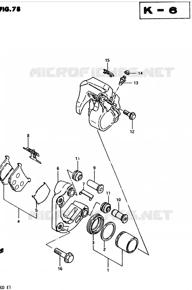 ETRIER DE FREIN AVANT Suzuki MOTO 250 GSX 1983  GSX250ESD(Z/D)