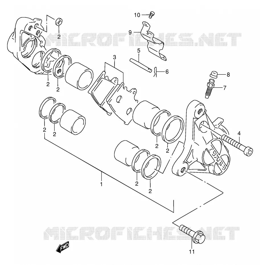 ETRIER DE FREIN AVANT Suzuki MOTO 400 BANDIT 1997  GSF400VV(E30)