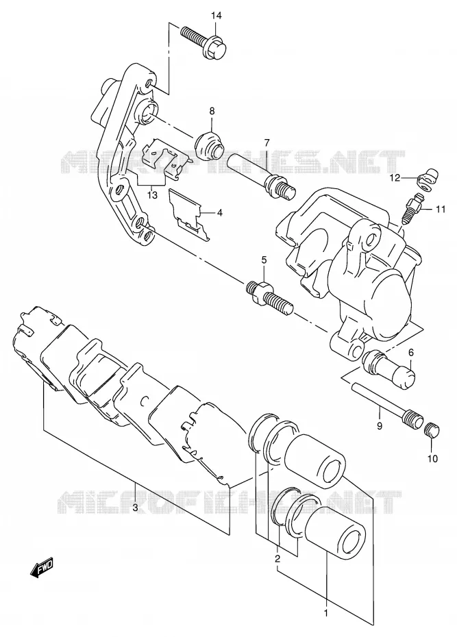 ETRIER DE FREIN AVANT Suzuki MOTO 600 BANDIT 1999  GSF600X/GSF600SX/GSF600UX/GSF600SUX