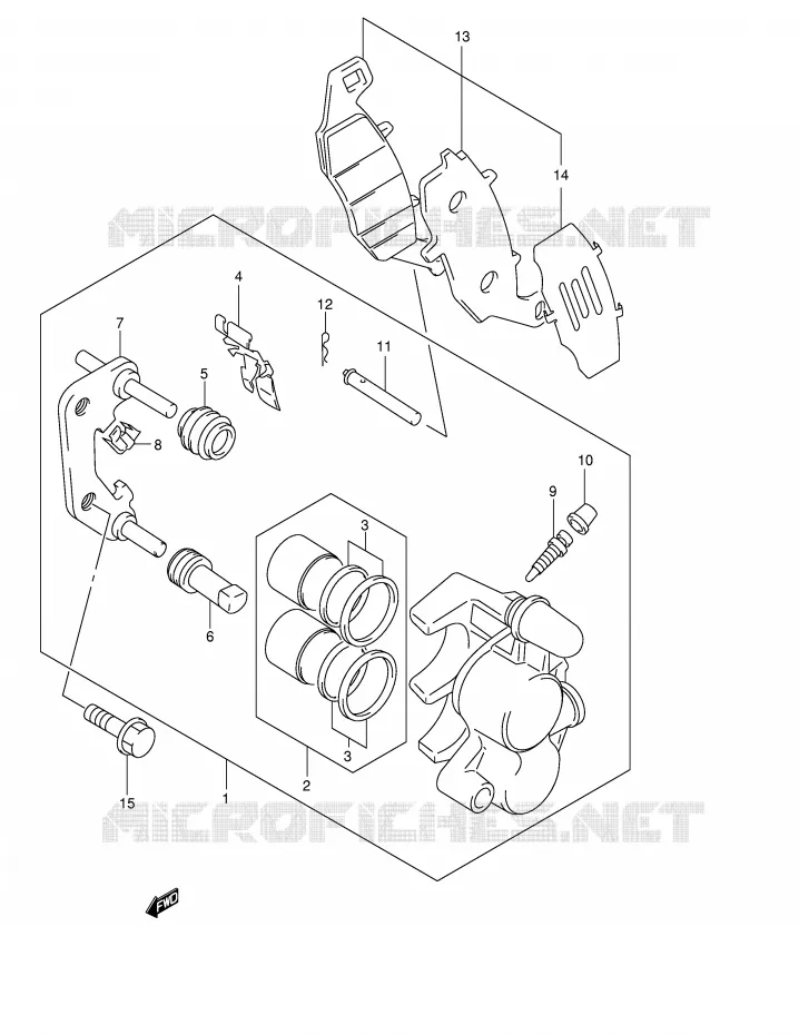 ETRIER DE FREIN AVANT Suzuki MOTO 600 BANDIT 2004  GSF600ZUK4(E2)