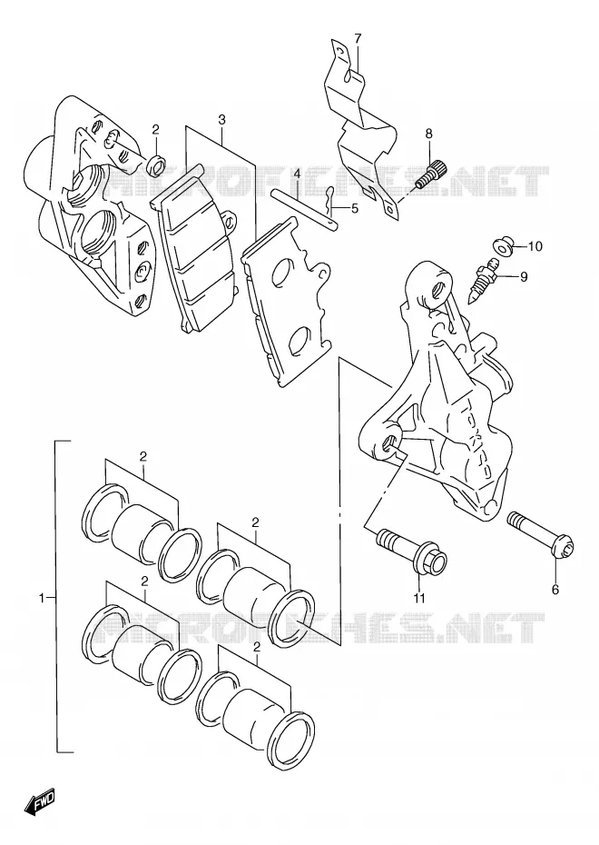 ETRIER DE FREIN AVANT Suzuki MOTO 600 GSX-R 2000  GSX-R600Y(E2)