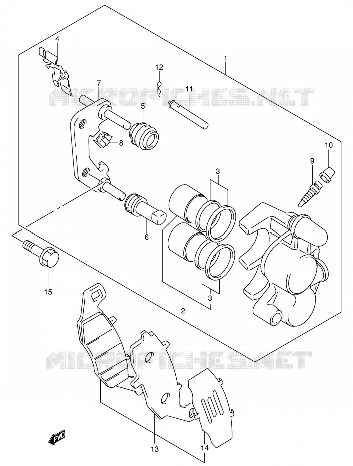 ETRIER DE FREIN AVANT Suzuki MOTO 650 BANDIT 2006  GSF650K6(E2)