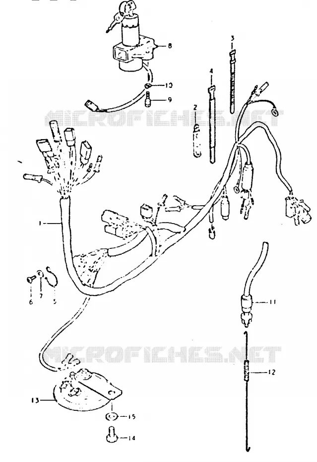 FAISCEAU ELECTRIQUE Suzuki MOTO 400 GSX 1980  GSX400LX(T/X)