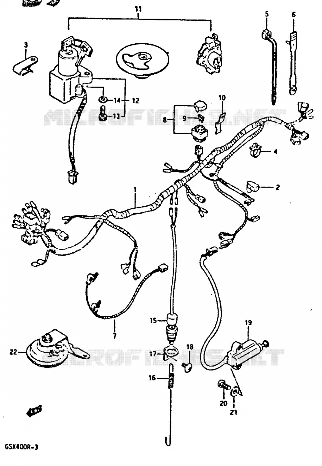 FAISCEAU ELECTRIQUE Suzuki MOTO 400 GSX-R 1987  GSX-R400H