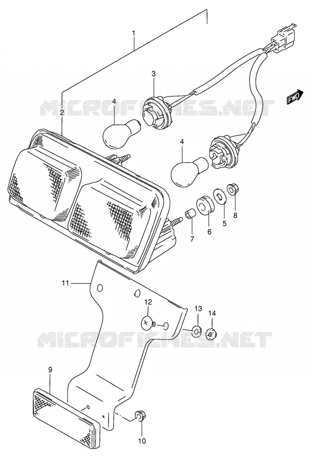 FEU ARRIERE Suzuki MOTO 400 GSX-R 1992  GSX-R400RN(E30)