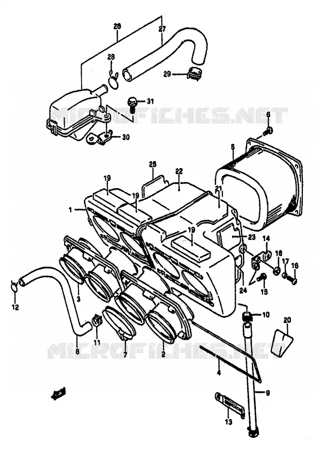 FILTRE A AIR Suzuki MOTO 1100 GSX-R 1991  GSX-R1100M(M/N)