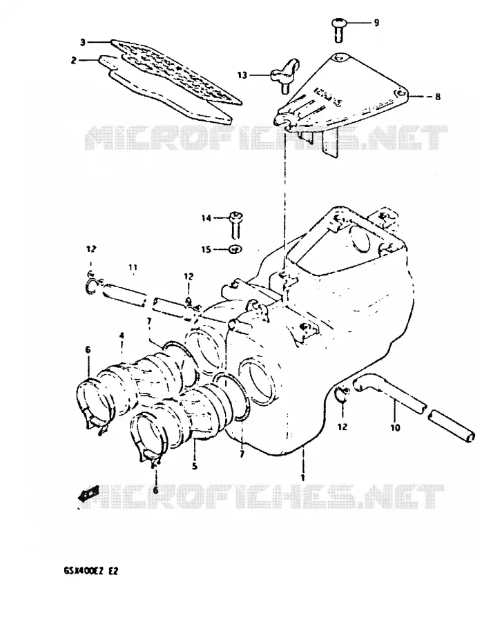FILTRE A AIR Suzuki MOTO 400 GSX 1982  GSX400EZ