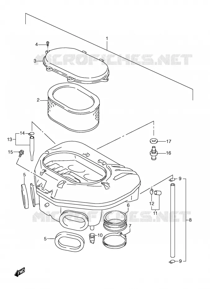 FILTRE A AIR Suzuki MOTO 600 GSX-R 2000  GSX-R600Y(E2)
