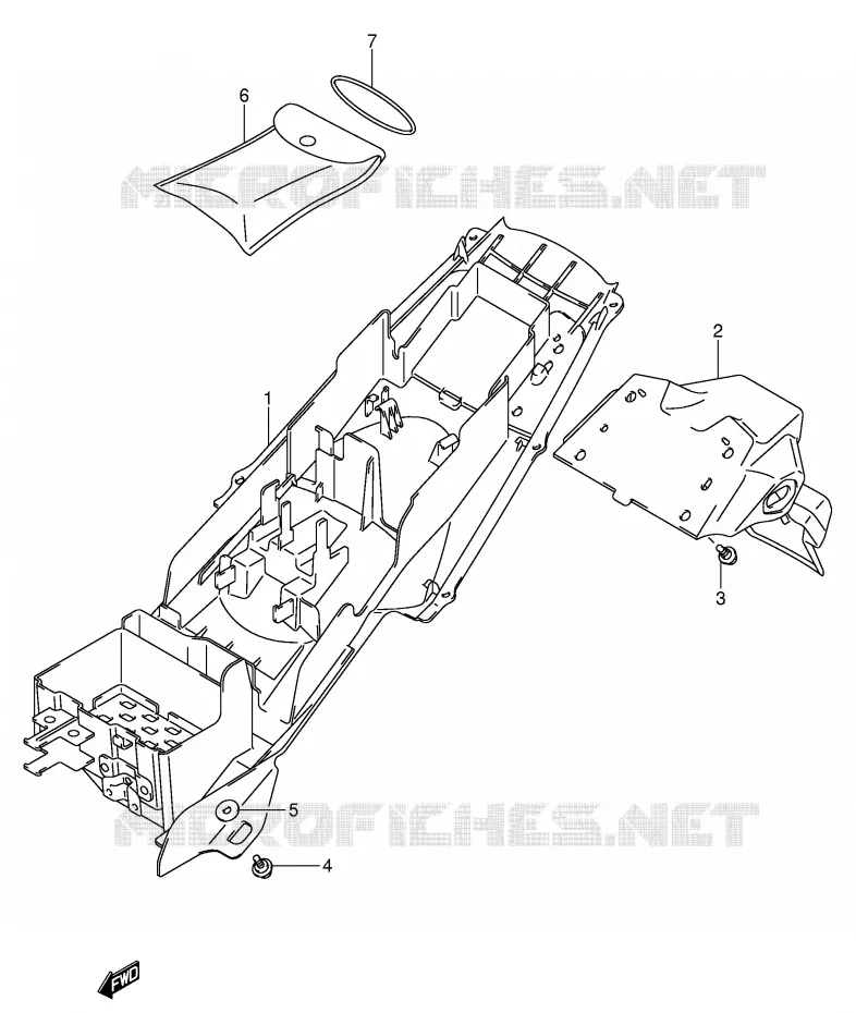 GARDE BOUE ARRIERE Suzuki MOTO 600 GSX-R 2004  GSX-R600U3K4(E2)