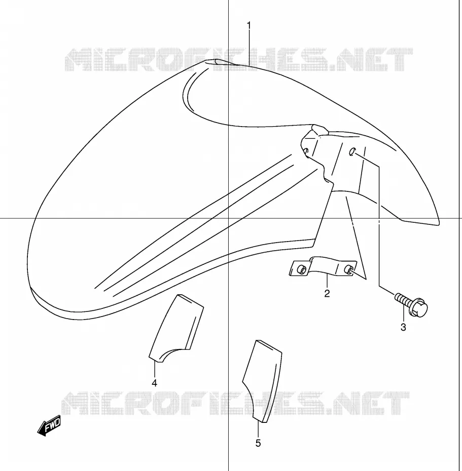 GARDE BOUE AVANT Suzuki MOTO 1200 BANDIT 2005  GSF1200ZK5(E2)