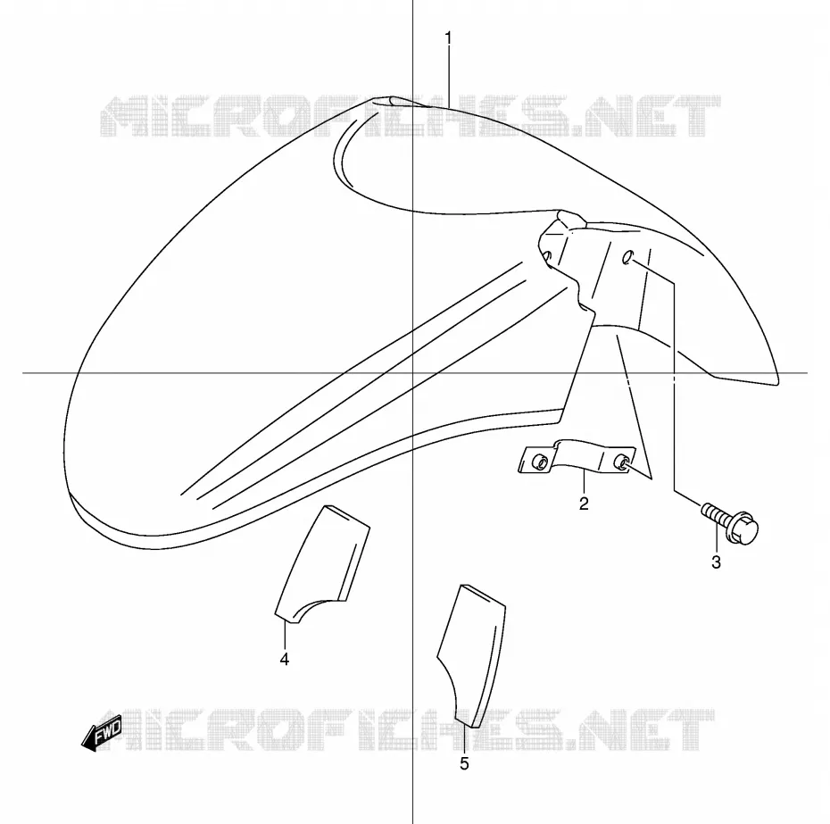 GARDE BOUE AVANT Suzuki MOTO 600 BANDIT 2004  GSF600K4(E2)