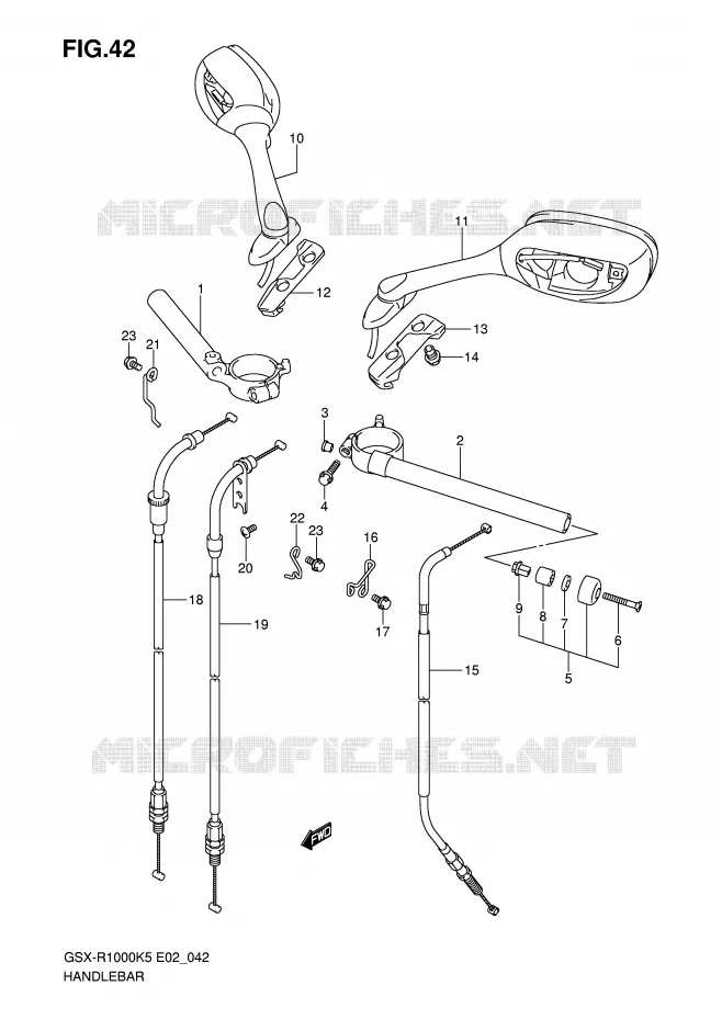 GUIDON Suzuki MOTO 1000 GSX-R 2005  GSX-R1000U2K5(E2)