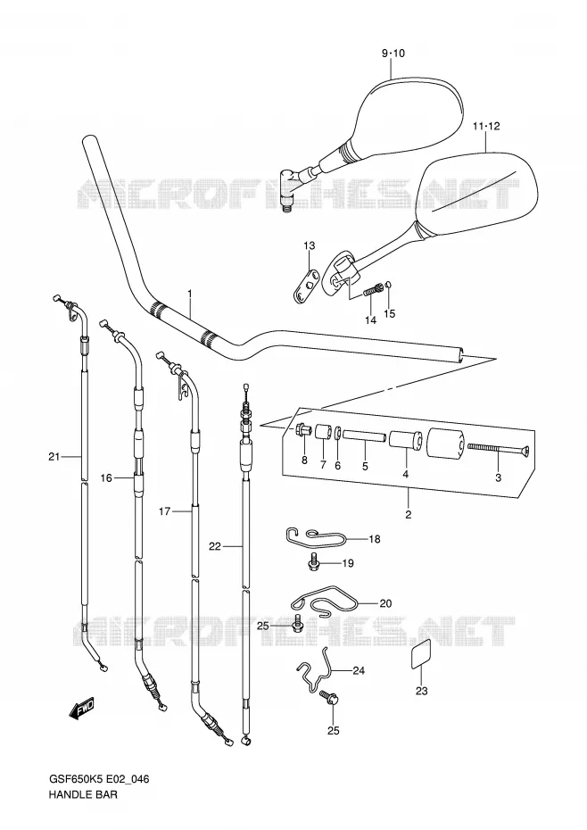 GUIDON Suzuki MOTO 650 BANDIT 2006  GSF650K6(E2)