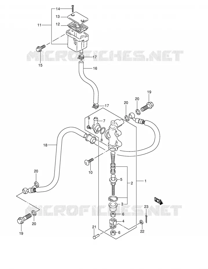 MAITRE CYLINDRE ARRIERE Suzuki MOTO 600 BANDIT 2004  GSF600SK4(E2)