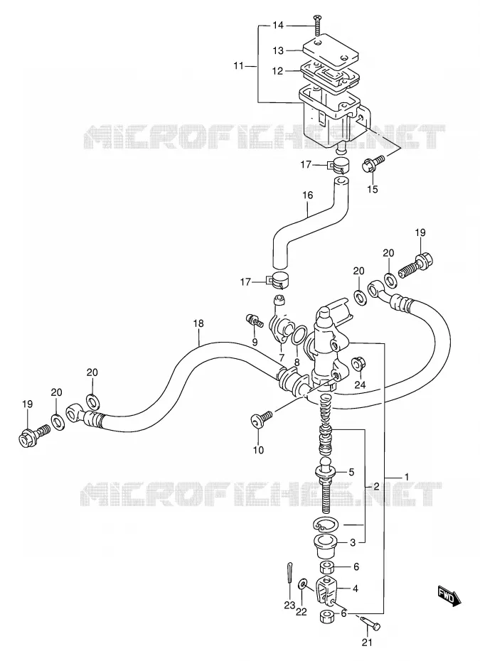 MAITRE CYLINDRE ARRIERE Suzuki MOTO 750 GSX-R 1999  GSX-R750X(E2)