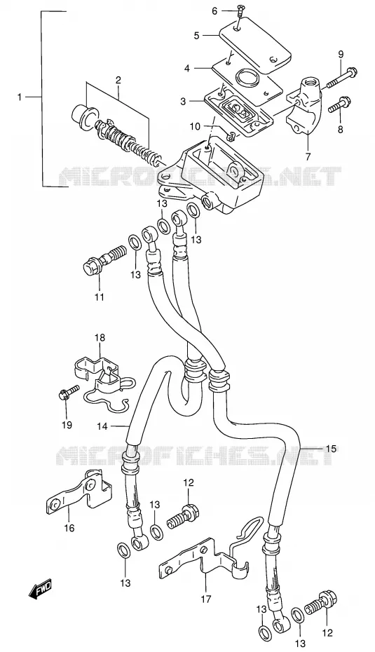 MAITRE CYLINDRE AVANT Suzuki MOTO 400 BANDIT 1997  GSF400VV(E30)