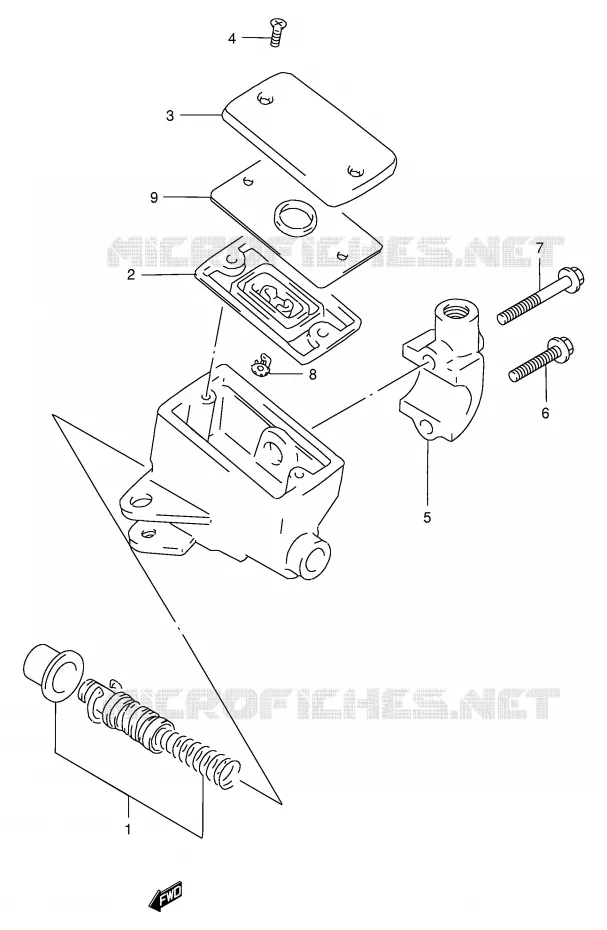 MAITRE CYLINDRE AVANT Suzuki MOTO 400 GSX 1997  GSX400V(E30)