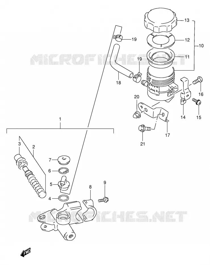 MAITRE CYLINDRE AVANT Suzuki MOTO 400 GSX-R 1990  GSX-R400RL(E30)