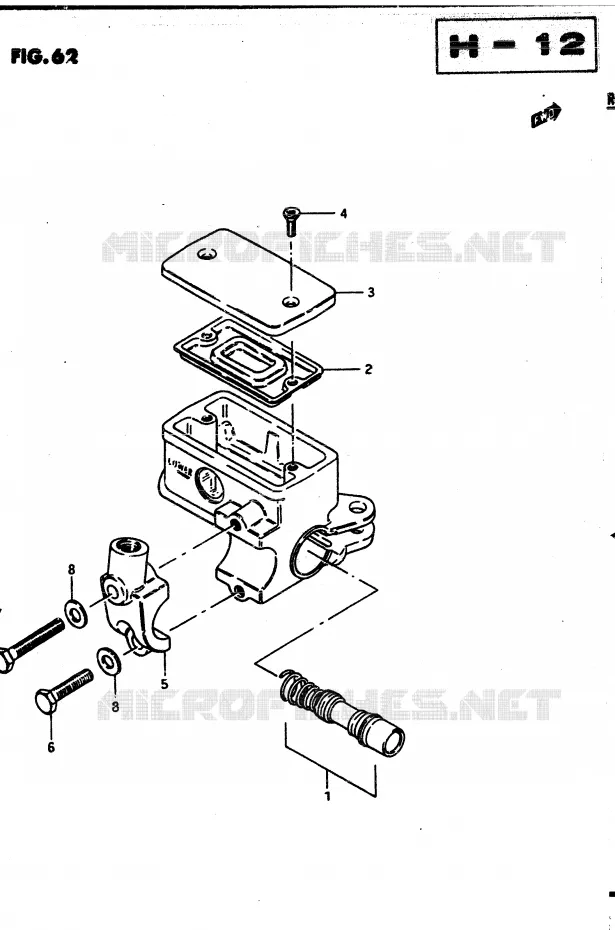 MAITRE CYLINDRE AVANT Suzuki MOTO 850 GS 1982  GS850GZ(E1)