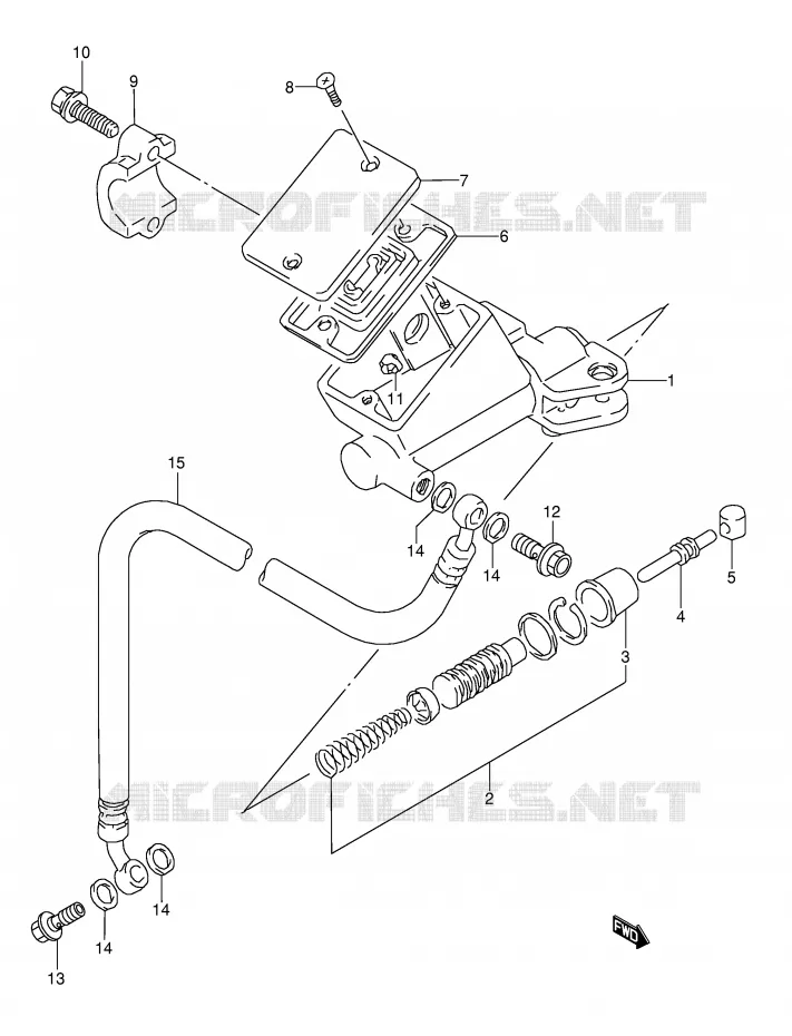 MAITRE CYLINDRE D'EMBRAYAGE (MODELE P/R) Suzuki MOTO 1100 GSX-R 1993  GSX-R1100WP(E28)