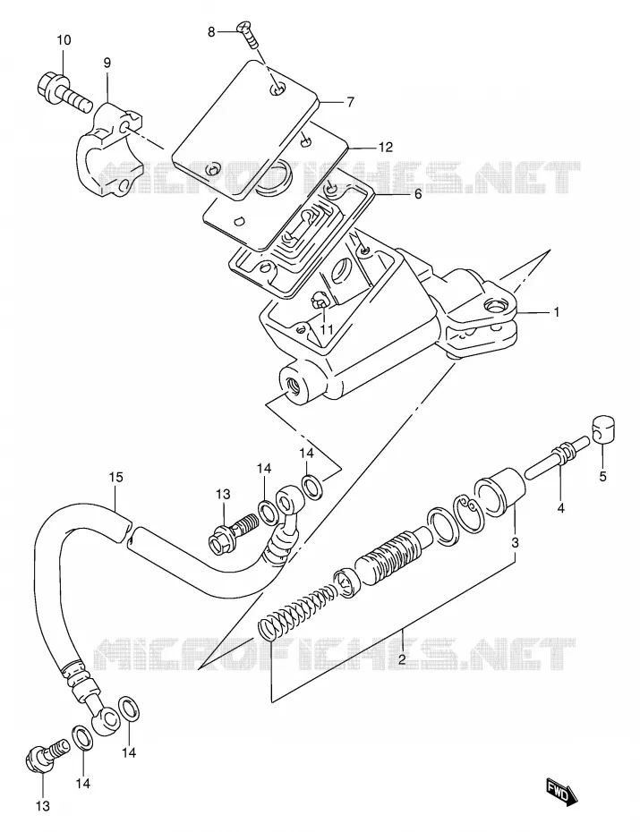MAITRE CYLINDRE D'EMBRAYAGE (MODELE S/T/V/W) Suzuki MOTO 1100 GSX-R 1993  GSX-R1100WP(E2)