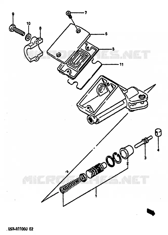 MAITRE CYLINDRE D'EMBRAYAGE Suzuki MOTO 1100 GSX-R 1988  GSX-R1100J(G/H/J)
