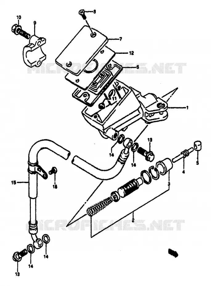 MAITRE CYLINDRE D'EMBRAYAGE Suzuki MOTO 1100 GSX-R 1992  GSX-R1100 N (M/N)