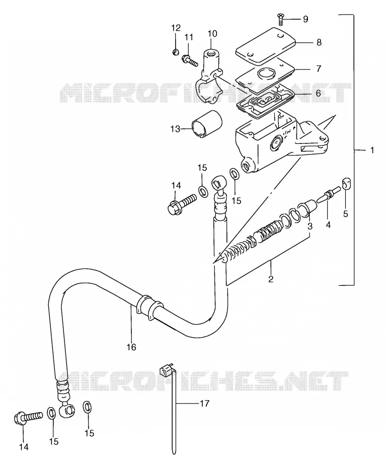MAITRE CYLINDRE D'EMBRAYAGE Suzuki MOTO 1200 BANDIT 1997  GSF1200SAV(E2)