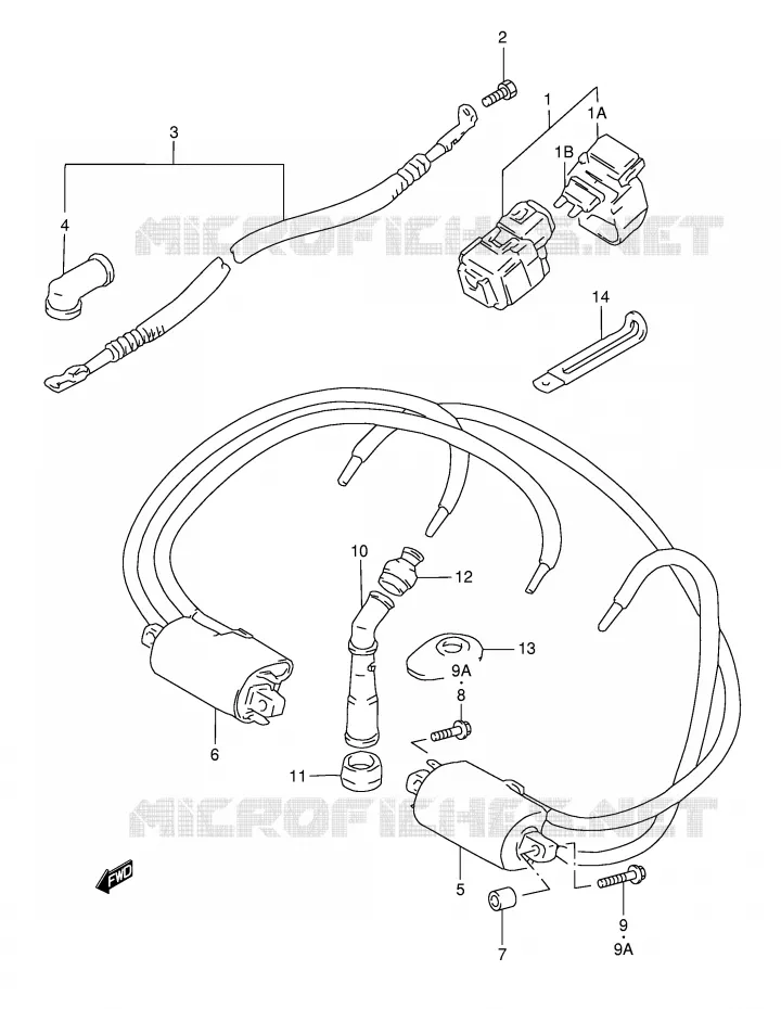 PARTIE ELECTRIQUE (GSF1200ST/SV/SW/SX/SY) Suzuki MOTO 1200 BANDIT 1997  GSF1200SAV(E28)