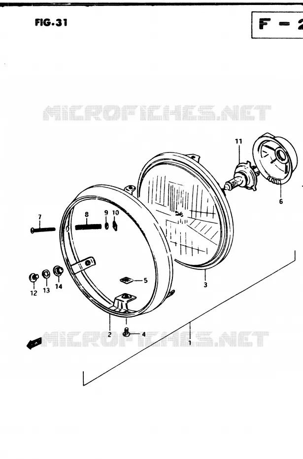 PHARE Suzuki MOTO 250 GSX 1982  GSX250ESZ(Z/D)