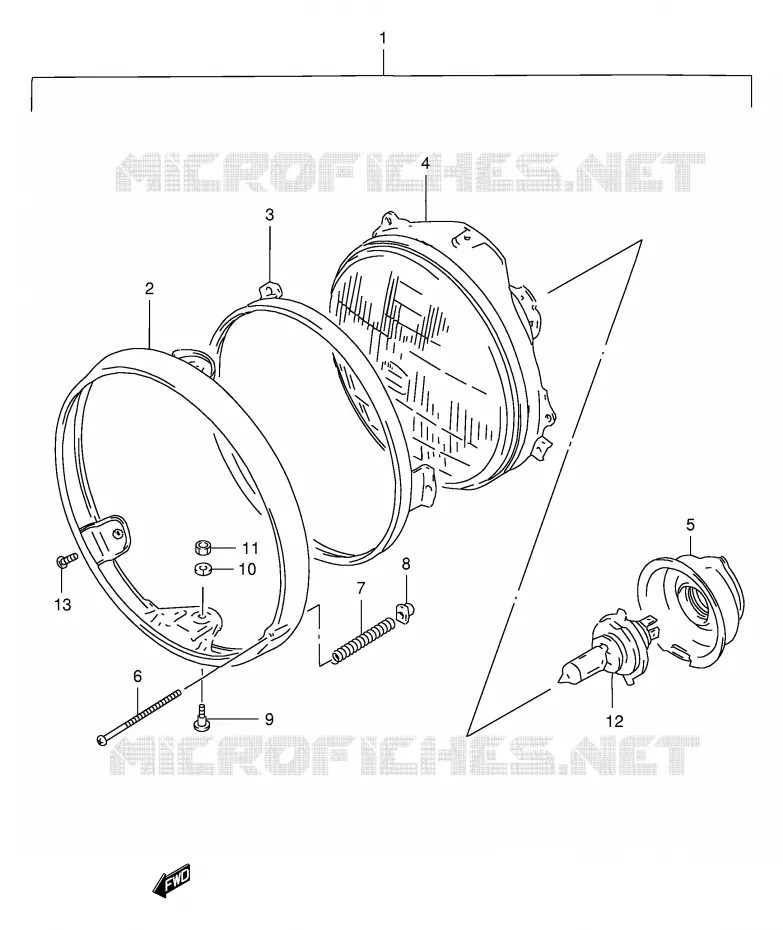 PHARE Suzuki MOTO 400 GSX 1997  GSX400V(E30)