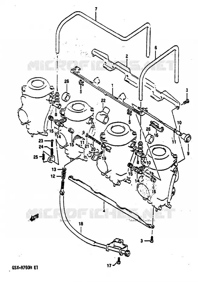 PIECES EXTERNES CARBURATEUR Suzuki MOTO 750 GSX-R 1991  GSX-R750M