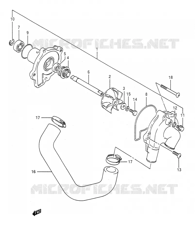POMPE A EAU Suzuki MOTO 400 BANDIT-N 1993  GSF400P(E28)