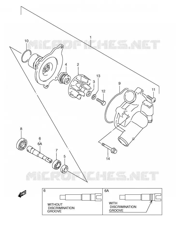 POMPE A EAU Suzuki MOTO 600 GSX-R 1997  GSX-R600V(E2)