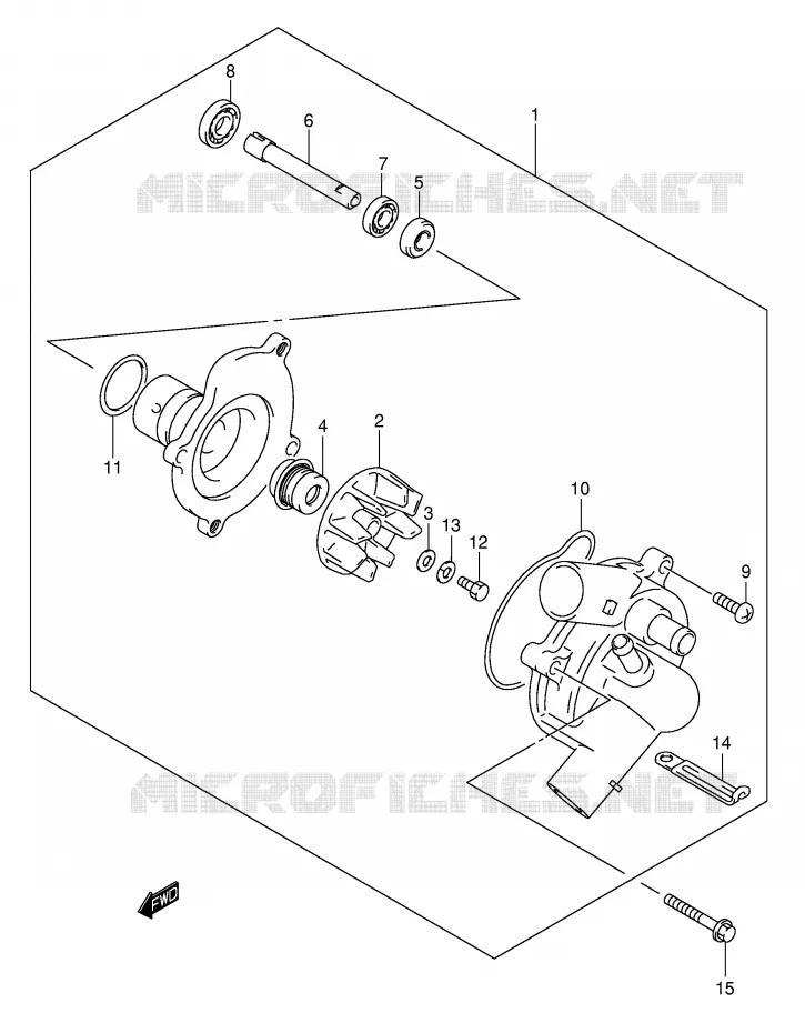 POMPE A EAU Suzuki MOTO 600 GSX-R 2001  GSX-R600K1(E2)