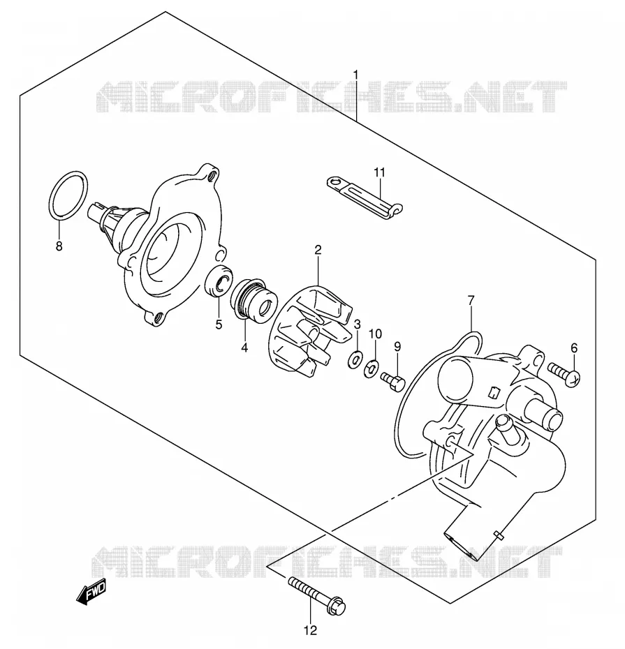 POMPE A EAU Suzuki MOTO 750 GSX-R 2004  GSX-R750U2K4(E2)