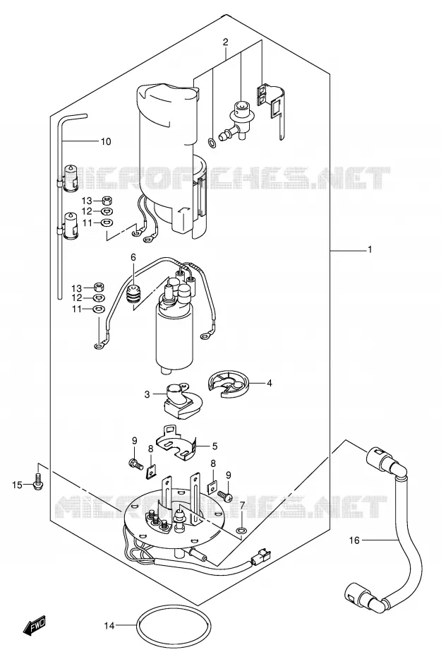 POMPE A ESSENCE (MODELE K1) Suzuki MOTO 600 GSX-R 2002  GSX-R600K2(E2)