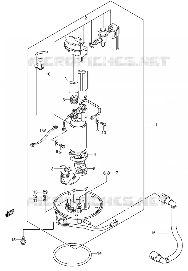 POMPE A ESSENCE (MODELE K2/K3) Suzuki MOTO 750 GSX-R 2001  GSX-R750U1K1(E2)