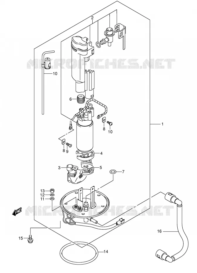 POMPE A ESSENCE (MODELE K3) Suzuki MOTO 600 GSX-R 2003  GSX-R600ZK3(E2)